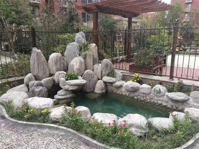 高邑家庭庭院水景设计